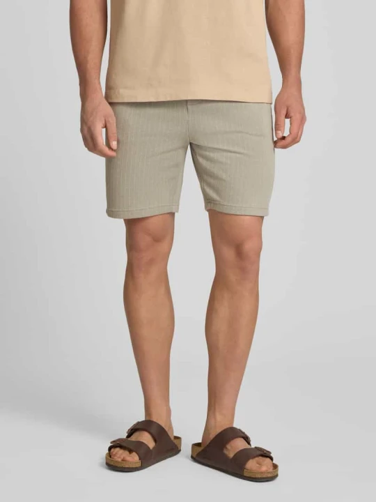 Zdjęcie produktu Bermudy o kroju regular fit z fakturowanego materiału model 'TREY LIFE' Only & Sons Oliwkowy