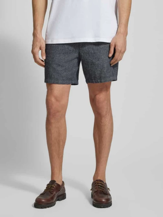 Zdjęcie produktu Bermudy o kroju regular fit z Mieszanka lnu i bawełny Model 'STILLWATER' Barbour Granatowy