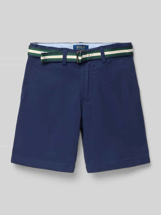Zdjęcie produktu Bermudy z bawełnianej mieszanki w kroju regular fit model 'BEDFORD' Polo Ralph Lauren Niebieski