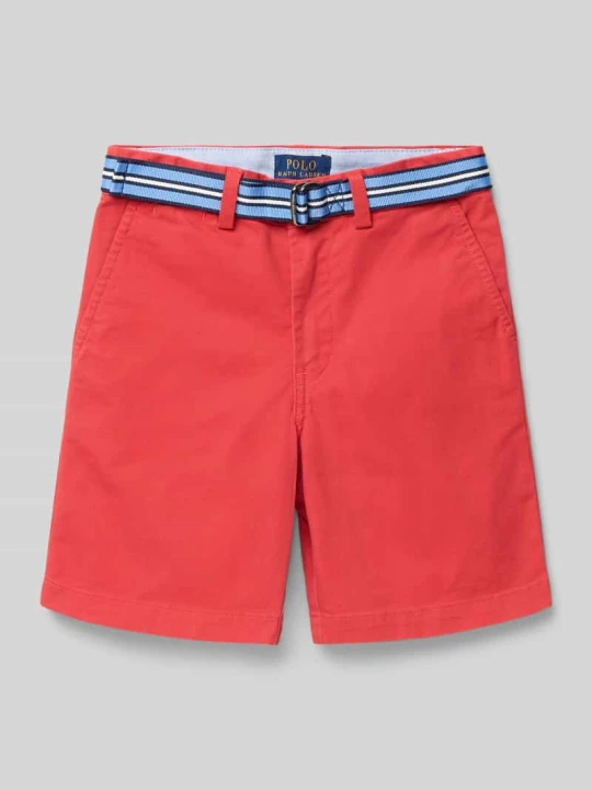 Zdjęcie produktu Bermudy z bawełnianej mieszanki w kroju regular fit model 'BEDFORD' Polo Ralph Lauren Czerwony