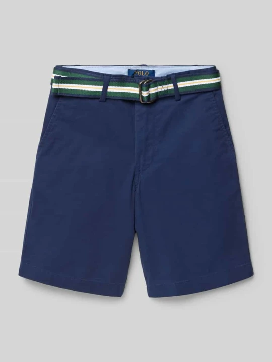 Zdjęcie produktu Bermudy z bawełnianej mieszanki w kroju regular fit model 'BEDFORD' Polo Ralph Lauren Granatowy