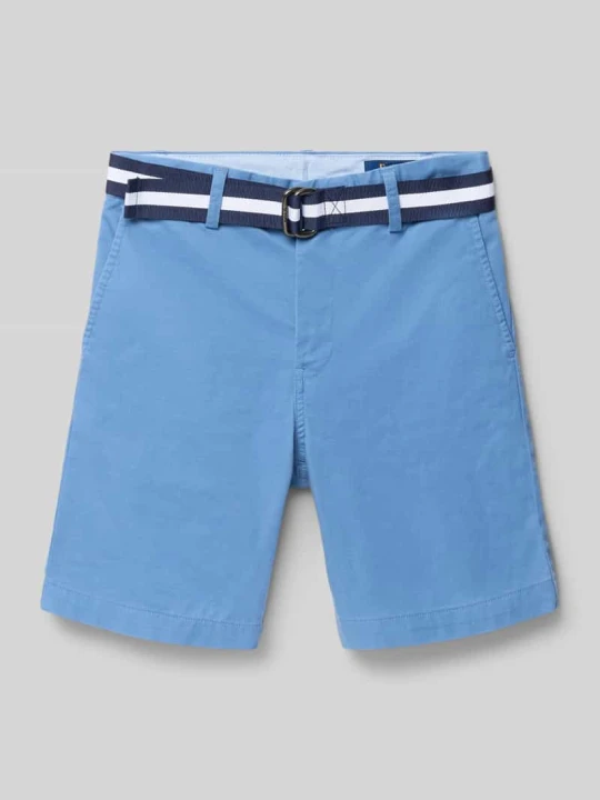 Zdjęcie produktu Bermudy z bawełnianej mieszanki w kroju regular fit model 'BEDFORD' Polo Ralph Lauren Błękitny