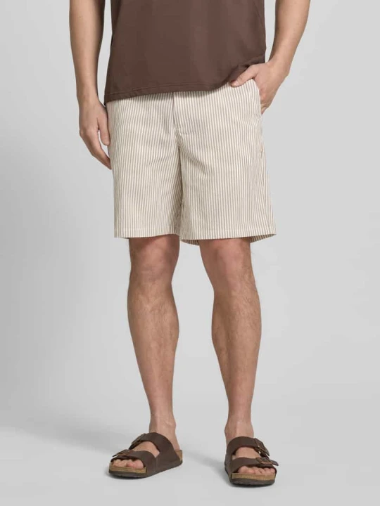 Zdjęcie produktu Bermudy o kroju regular fit z mieszanki bawełny model 'KARL' Selected Homme Piaskowy