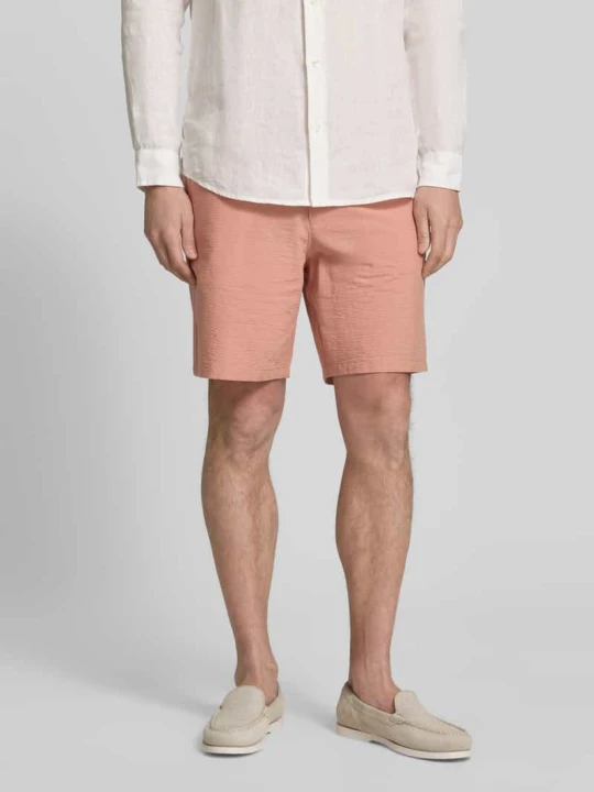 Zdjęcie produktu Bermudy o kroju regular fit z mieszanki bawełny model 'KARL' Selected Brudnoróżowy