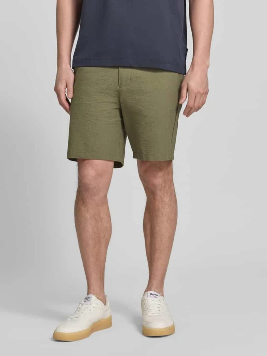 Zdjęcie produktu Bermudy o kroju regular fit z mieszanki bawełny model 'KARL' Selected Homme Oliwkowy
