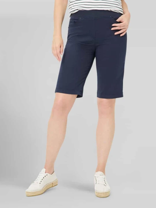 Zdjęcie produktu Bermudy o kroju regular fit z mieszanki bawełny Raphaela By Brax Granatowy