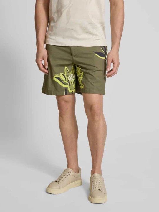 Zdjęcie produktu Bermudy o kroju regular fit z wpuszczanymi kieszeniami model ‘Karlos’ Boss Zielony