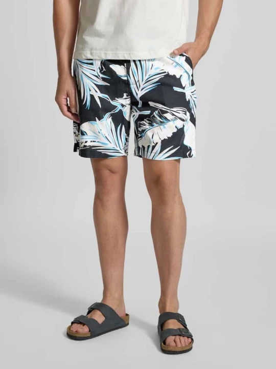 Zdjęcie produktu Bermudy o kroju regular fit ze wzorem na całej powierzchni Tommy Hilfiger Czarny