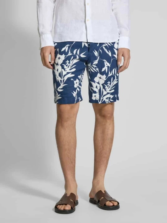 Zdjęcie produktu Bermudy o kroju relaxed fit z czystego lnu model ‘HARLEM’ Tommy Hilfiger Niebieski