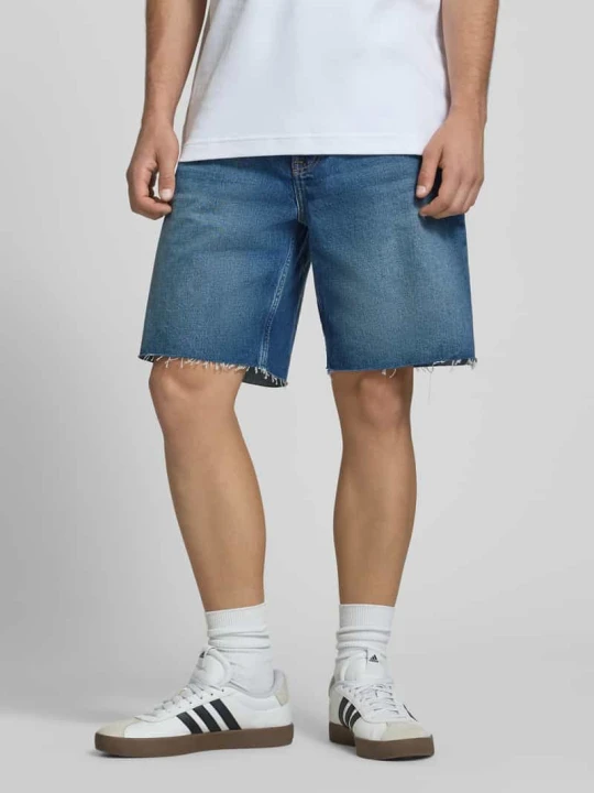 Zdjęcie produktu Bermudy o kroju relaxed fit z czystej bawełny model 'GREENWOOD' Calvin Klein Jeans Ciemnoniebieski