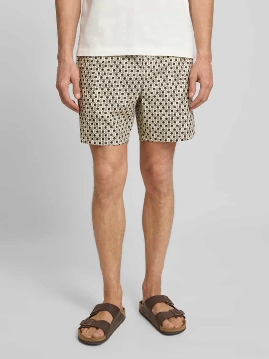 Zdjęcie produktu Bermudy o kroju relaxed fit z mieszanki bawełny i wiskozy Lacoste Écru