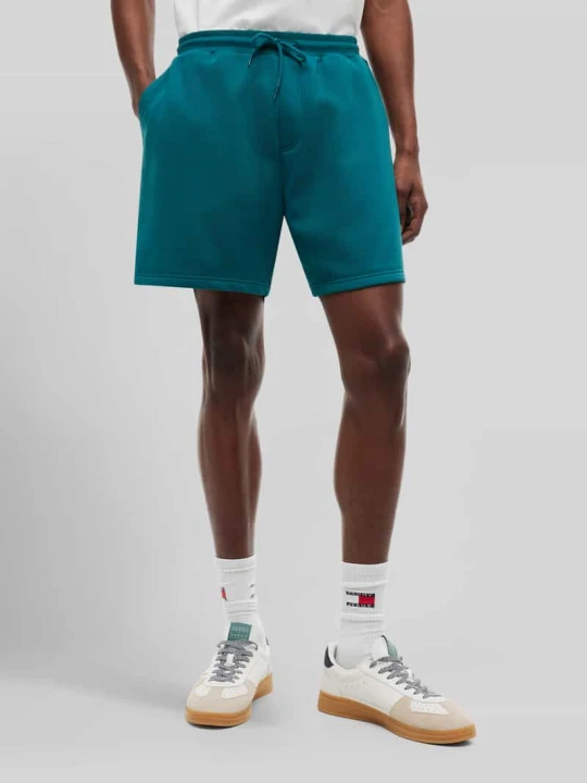 Zdjęcie produktu Bermudy o kroju relaxed fit z mieszanki bawełny z tunelem Tommy Jeans Zielony