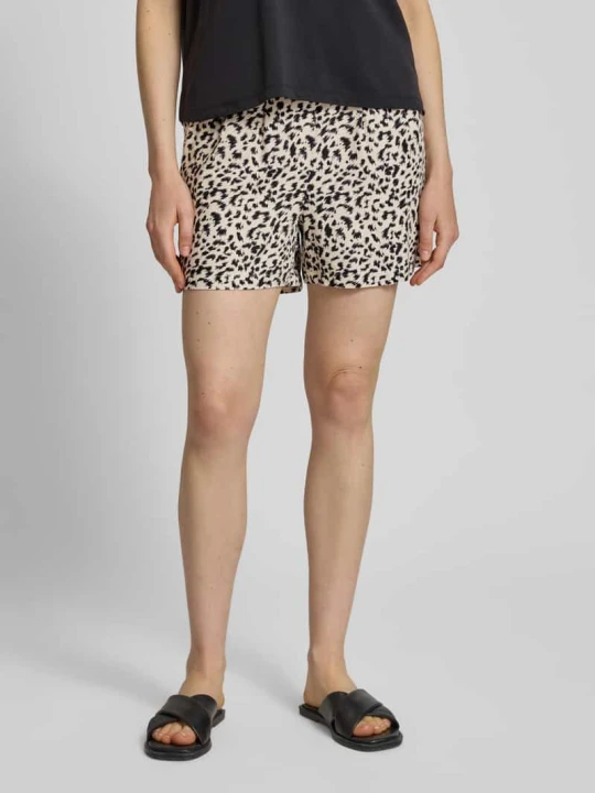 Zdjęcie produktu Bermudy o kroju relaxed fit z mieszanki wiskozy i lnu model 'JESMILO' Vero Moda Écru