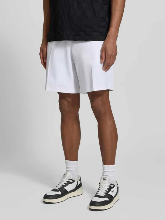 Zdjęcie produktu Bermudy o kroju relaxed fit z napisem z logo model 'SPIRIT70' Boss Biały