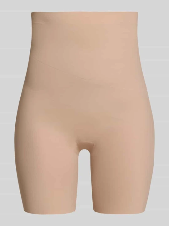 Zdjęcie produktu Bermudy o kroju slim fit w kroju z wysokim stanem Magic Bodyfashion Beżowy