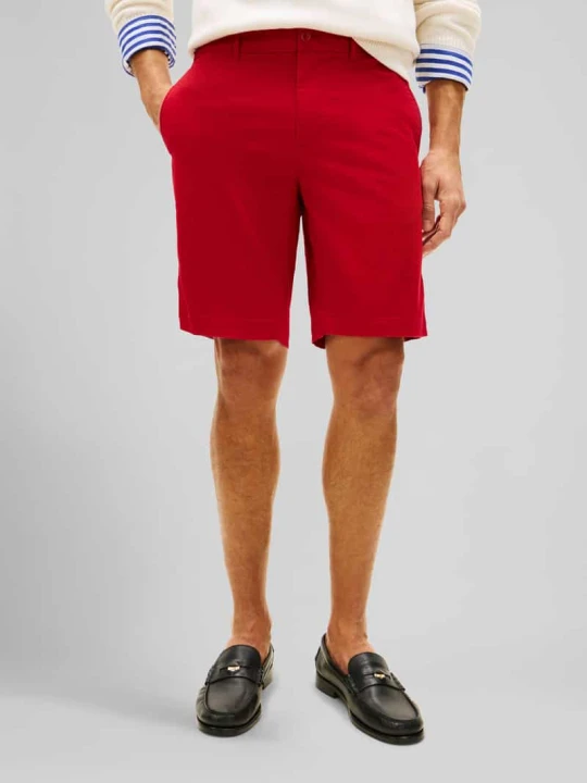 Zdjęcie produktu Bermudy o kroju regular fit z mieszanki bawełny Tommy Hilfiger Czerwony
