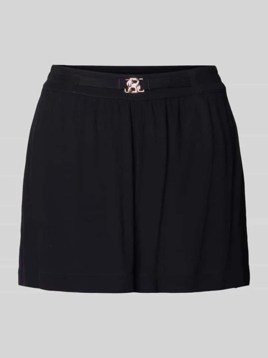 Zdjęcie produktu Bermudy o kroju wide fit z aplikacją z logo Boss Czarny