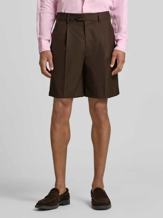 Zdjęcie produktu Bermudy w kroju loose fit z dodatkiem wełny model 'OTTO' Selected Homme Czekoladowy