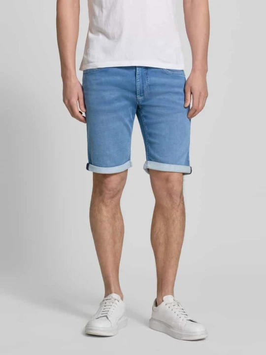 Zdjęcie produktu Bermudy o kroju regular fit z tkaniny stylizowanej na denim z wpuszczanymi kieszeniami MAC Jasnoniebieski