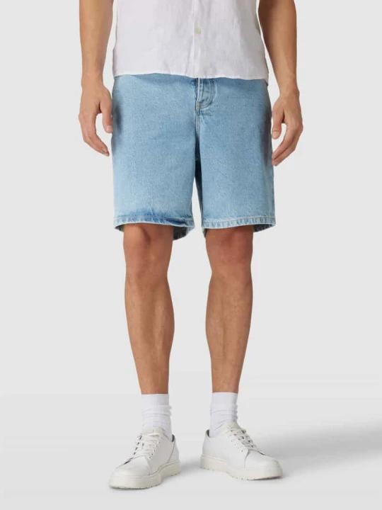Zdjęcie produktu Bermudy z imitacji denimu KnowledgeCotton Apparel Jasnoniebieski melanż