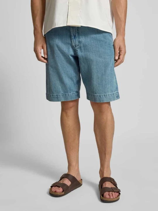 Zdjęcie produktu Bermudy z imitacji denimu model ‘TRYGVE’ ANNARR Jeansowy niebieski