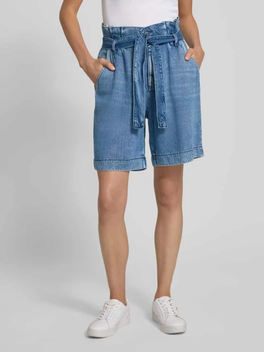 Zdjęcie produktu Bermudy z materiału stylizowanego na denim model ‘Jericho’ Mustang Jasnoniebieski