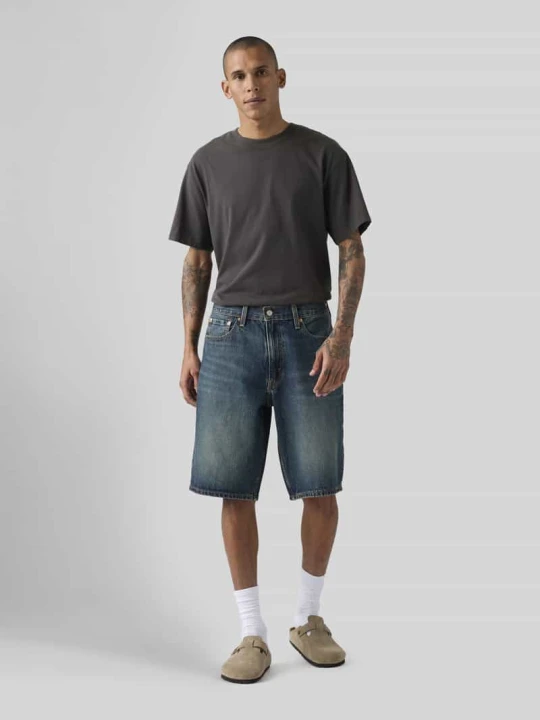 Zdjęcie produktu Bermudy z szerokimi nogawkami z 5 kieszeni Levi's Ciemnoniebieski