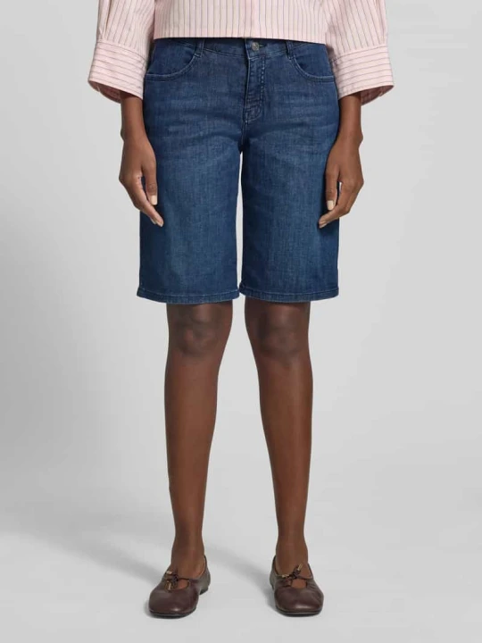 Zdjęcie produktu Szorty jeansowe z wpuszczanymi kieszeniami model 'Summer Clean' MAC Granatowy