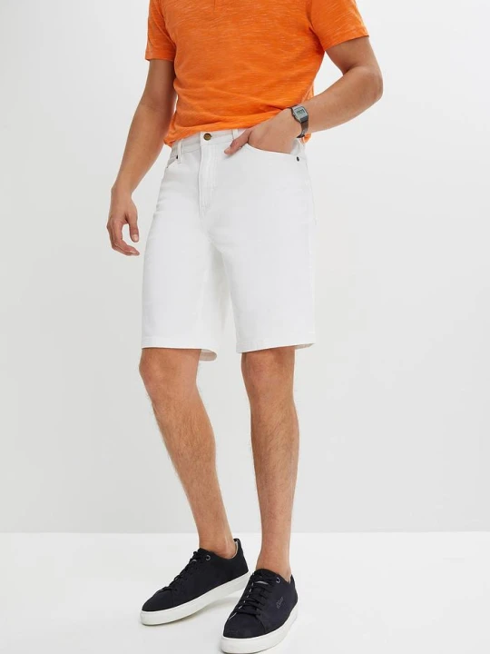 Zdjęcie produktu Bermudy ze stretchem, classic fit BonPrix biały