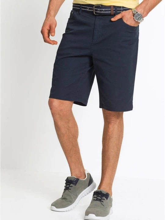Zdjęcie produktu Bermudy ze stretchem, classic fit BonPrix niebieski
