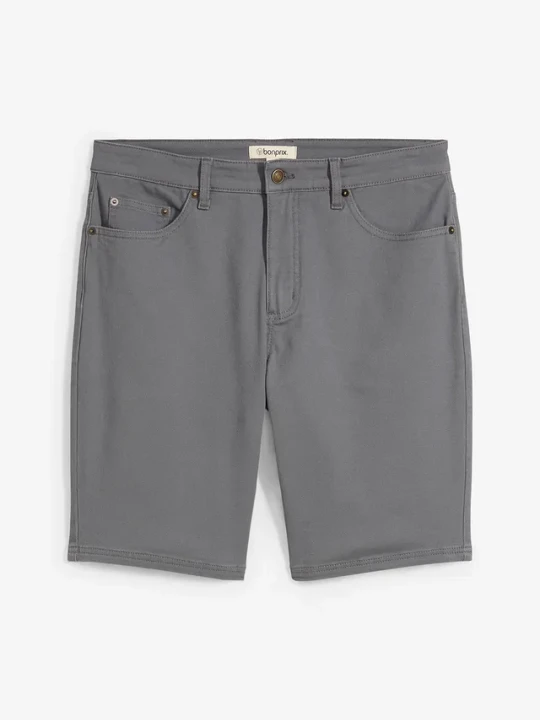 Zdjęcie produktu Bermudy ze stretchem, classic fit BonPrix szary