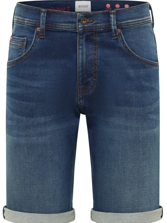 Zdjęcie produktu Bermudy ze stretchem slim fit Mustang Chicago BonPrix niebieski