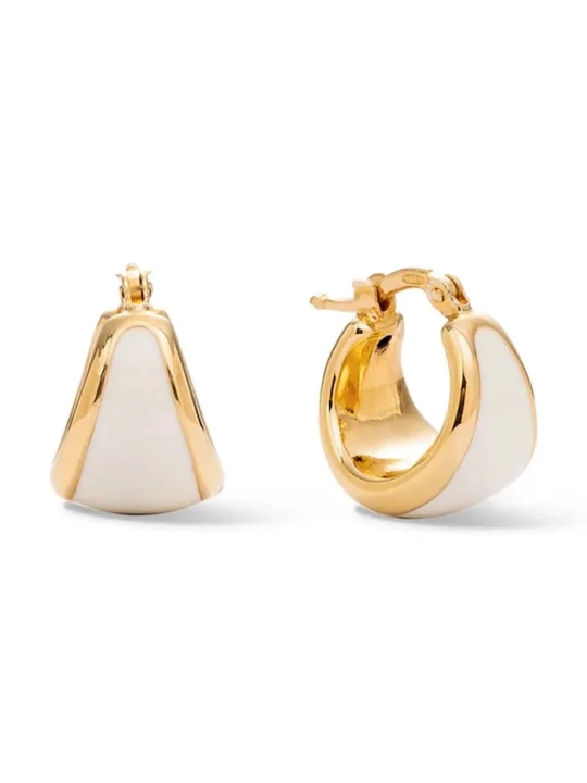 Zdjęcie produktu BERRIES kolczyki damskie srebrne pozłacane emaliowane Viva Popcorn Earrings złoty