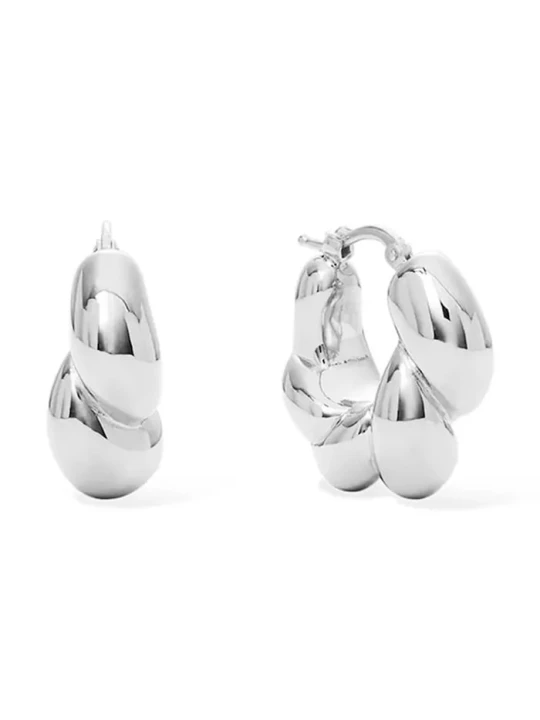 Zdjęcie produktu BERRIES kolczyki damskie srebrne Row Silver Earrings