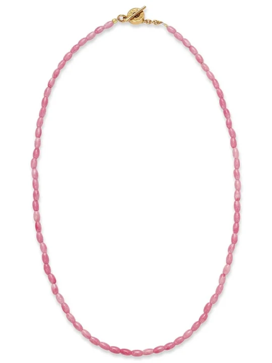 Zdjęcie produktu BERRIES naszyjnik damski srebrny pozłacany z koralem Meadow Necklace różowy