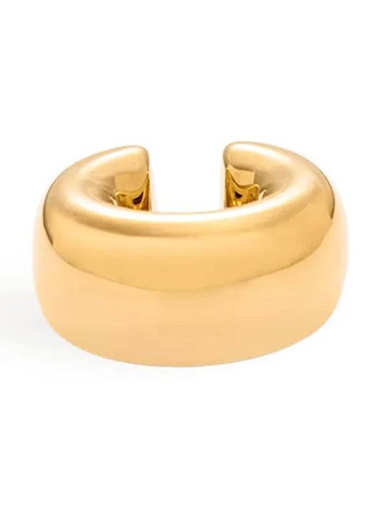 Zdjęcie produktu BERRIES nausznica damska srebrna pozłacana Ring Ear Cuff złoty
