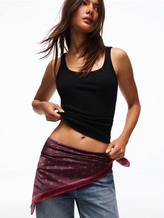 Zdjęcie produktu Bershka Apaszka W Kropki Kobieta Brązowy