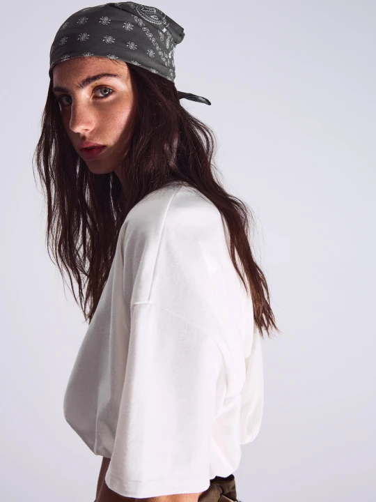 Zdjęcie produktu Bershka Bandana Z Motywem Paisley Kobieta Khaki