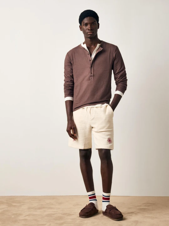Zdjęcie produktu Bershka Bermudy Regular Fit Dunlop Mężczyzna Kremowy