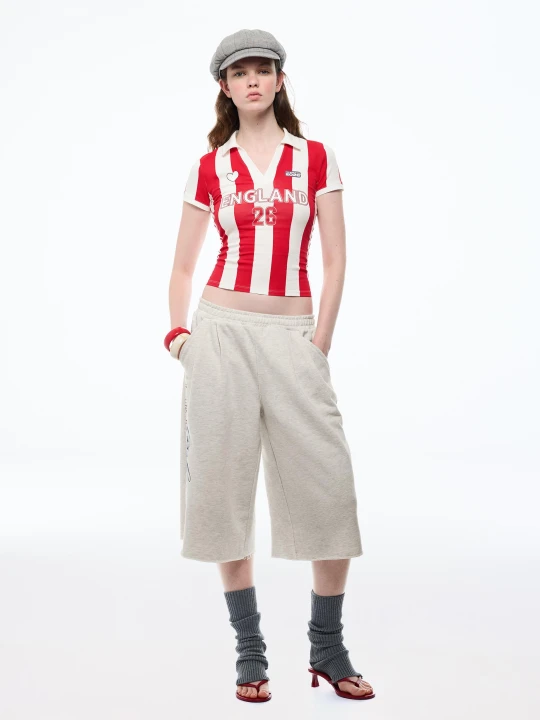 Zdjęcie produktu Bershka Bermudy Z Dzianiny Dresowej Anglia Fifa World Cup™ Kobieta Szary