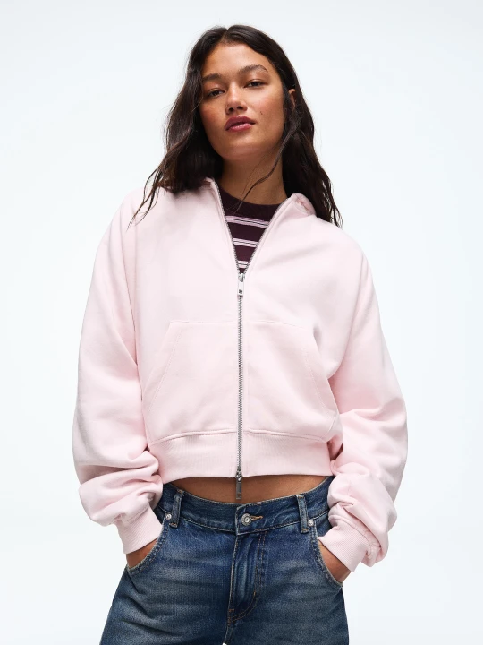 Zdjęcie produktu Bershka Bluza Oversize Z Kapturem I Rękawem Raglanowym Kobieta Różowy
