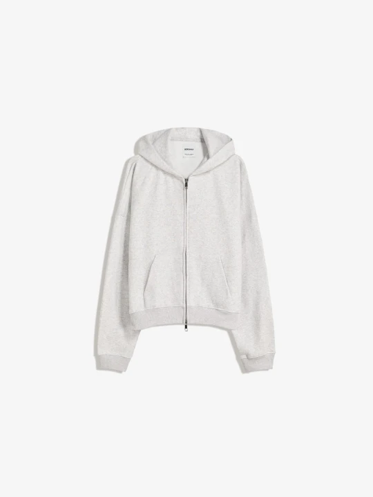 Zdjęcie produktu Bershka Bluza Oversize Z Kapturem I Suwakiem Kobieta Szary