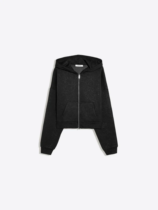 Zdjęcie produktu Bershka Bluza Z Kapturem I Błyszczącymi Elementami Kobieta Czarny