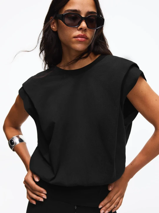 Zdjęcie produktu Bershka Body Z Marszczeniem I Odkrytymi Plecami Kobieta Czarny