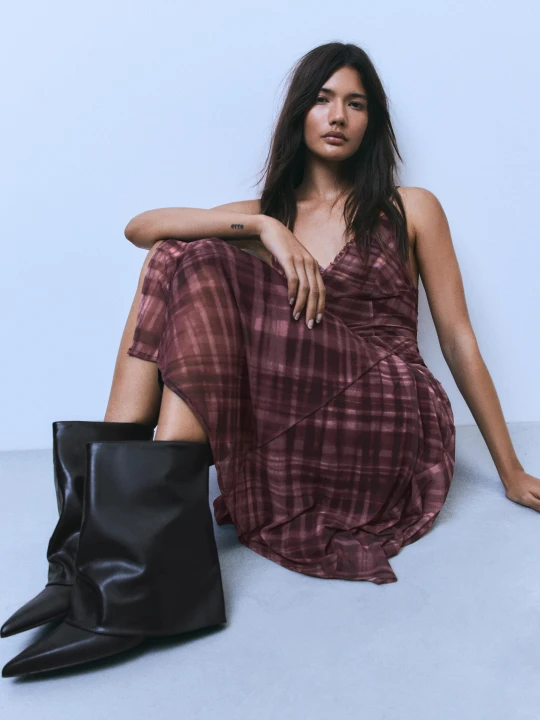 Zdjęcie produktu Bershka Botki Na Obcasie Typu Trouser Kobieta Czarny