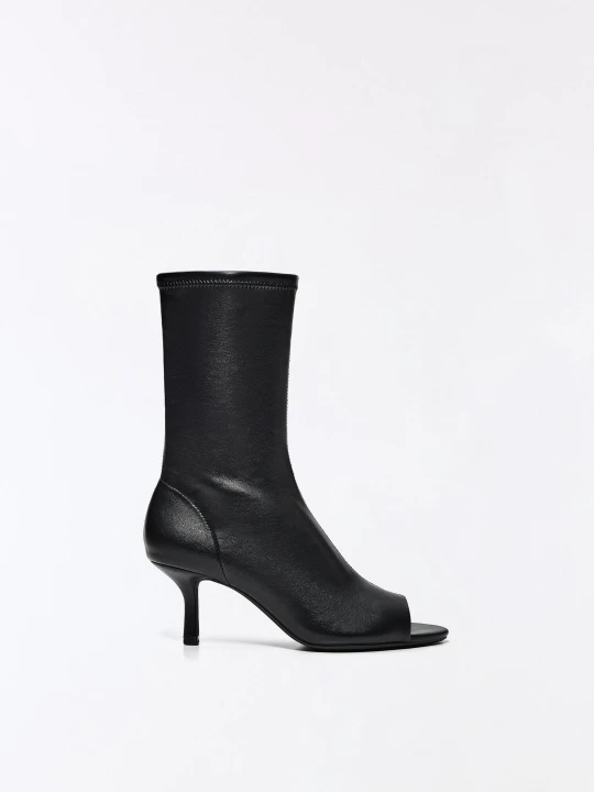 Zdjęcie produktu Bershka Botki Peep Toe Na Obcasie Kobieta Czarny