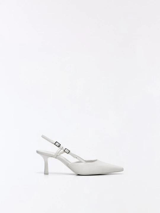 Zdjęcie produktu Bershka Buty Na Obcasie Ze Sprzączką Kobieta Biały