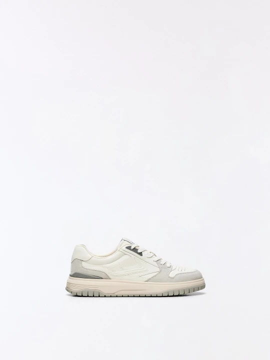 Zdjęcie produktu Bershka Buty Sportowe Casual Z Wstawkami Mężczyzna Biały