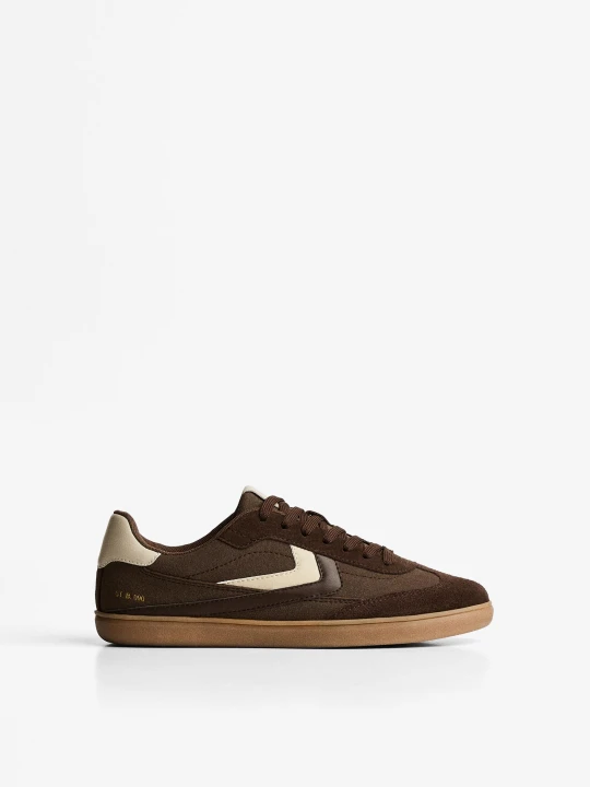 Zdjęcie produktu Bershka Buty Sportowe Retro Kobieta Brązowy