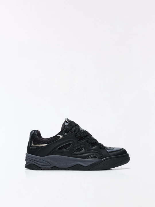 Zdjęcie produktu Bershka Buty Sportowe Typu Skate Na Grubej Podeszwie Mężczyzna Czarny